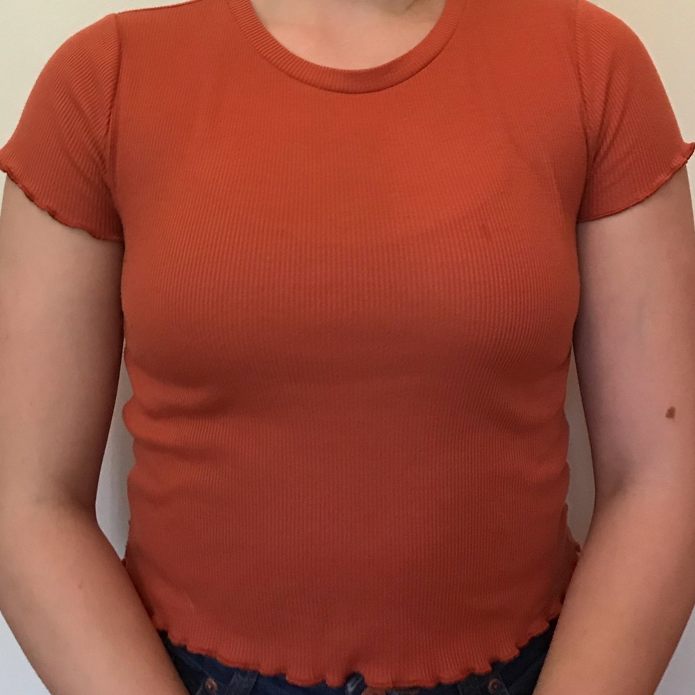 burnt orange forever 21 t-shirt